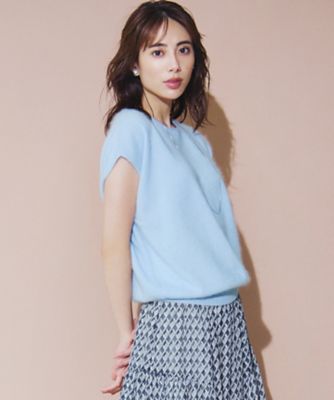 Oggi10月号掲載／洗える】カシミヤミックスファー ニット