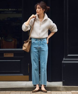 洗える】コットンリリー ニットブルゾン（KRWSCA0355