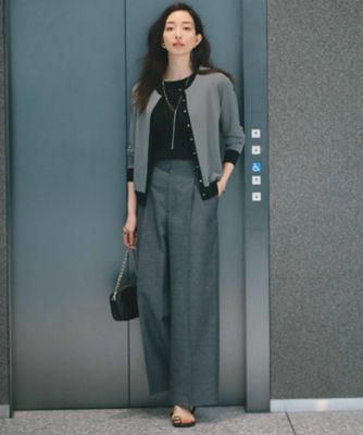 23区 レーヨンポリエステルストレッチ5分袖 カーディガン 【size38】 23区 レーヨンポリエステルストレッチ5分袖 カーディガン