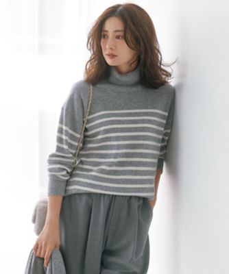 ＜23区 S (Women/小さいサイズ)＞【杏さん着用／Ｏｇｇｉ１月号掲載】ピュアカシミヤ　タートルネック　　ニット（ＫＲＷＳＣＷ０４５２）