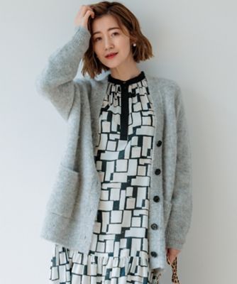 ＜23区 S (Women/小さいサイズ)＞【Ｏｇｇｉ１１月号掲載】ブラッシュドアルパカ　ニットカーディガン（ＫＲＷＳＣＷ０４６３）