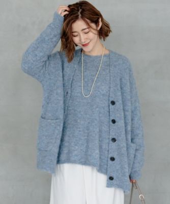 23AW ブラッシュアルパカニットカーディガン Oggi11月号掲載】ブラッシュドアルパカ ニット