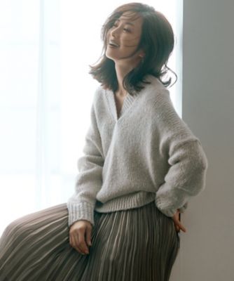 23区 S (Women/小さいサイズ)/ニジュウサンク エス 【GLOW11月号掲載】ヘアリーラメリリー バルキー ニット(KRWSCW0566)