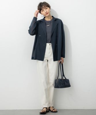 ベージュ ダブルブレスト シアージャケット シアーダブルブレストジャケット / GRACE CONTINENTAL | GRACE