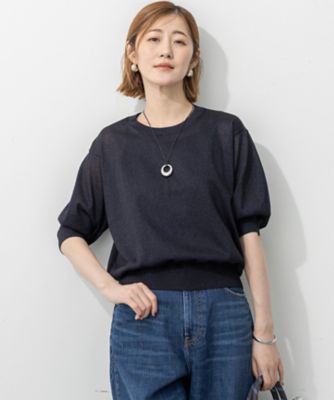 23区 S (Women/小さいサイズ)/ニジュウサンク エス 【洗える】オータムメタリック　ラメ　ニットＴ（ＫＲＷＳＧＡ０２５７）