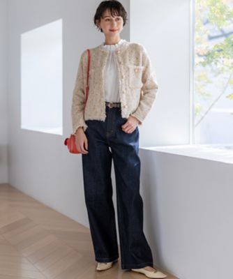 見上愛さん着用／新色追加／GLOW掲載】ツイード ニット ジャケット