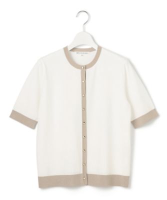 【ＷＥＢ＆一部店舗限定／洗える】レーヨンポリエステルストレッチ　半袖　カーディガン（ＫＲＷＳＧＭ６８４１）