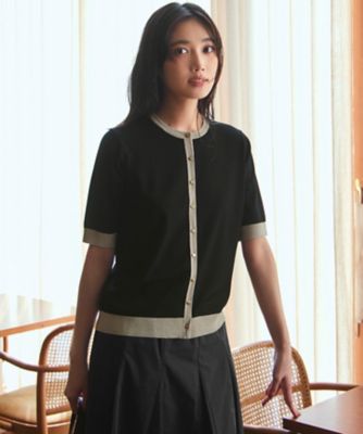 【ＷＥＢ＆一部店舗限定／洗える】レーヨンポリエステルストレッチ　半袖　カーディガン（ＫＲＷＳＧＭ６８４１）