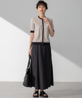 【ＷＥＢ＆一部店舗限定／洗える】レーヨンポリエステルストレッチ　半袖　カーディガン（ＫＲＷＳＧＭ６８４１）