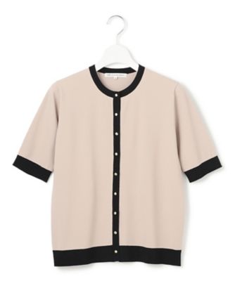 【ＷＥＢ＆一部店舗限定／洗える】レーヨンポリエステルストレッチ　半袖　カーディガン（ＫＲＷＳＧＭ６８４１）