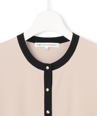 【ＷＥＢ＆一部店舗限定／洗える】レーヨンポリエステルストレッチ　半袖　カーディガン（ＫＲＷＳＧＭ６８４１）