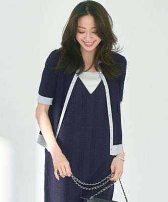 【ＷＥＢ＆一部店舗限定／洗える】レーヨンポリエステルストレッチ　半袖　カーディガン（ＫＲＷＳＧＭ６８４１）