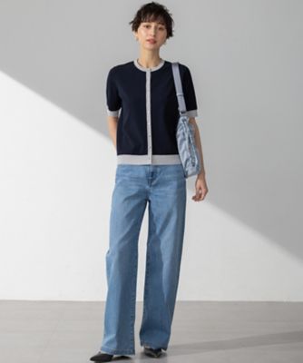 【ＷＥＢ＆一部店舗限定／洗える】レーヨンポリエステルストレッチ　半袖　カーディガン（ＫＲＷＳＧＭ６８４１）