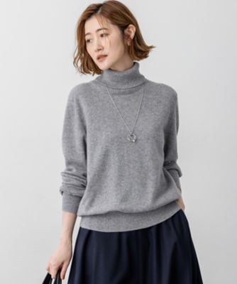 ＜23区 S (Women/小さいサイズ)＞【洗える】ピュアカシミヤ　タートルネック　ニット（ＫＲＷＳＧＷ０４５２）