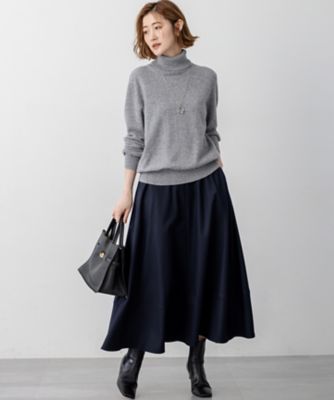 滝沢眞規子さん着用／BAILA掲載／洗える】ピュアカシミヤ