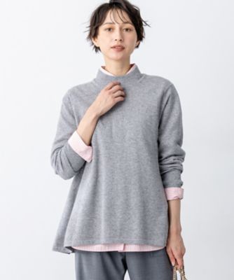 ＜23区 S (Women/小さいサイズ)＞【洗える】ピュアカシミヤ　フレア　ニット（ＫＲＷＳＧＷ０４５３）