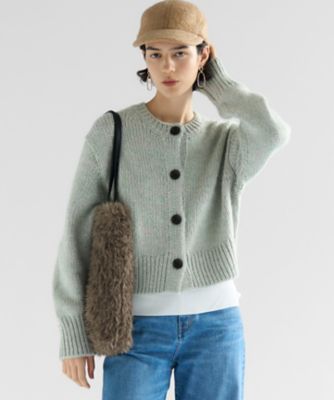23区 S (Women/小さいサイズ)/ニジュウサンク エス カラーミックス カーディガン(KRWSGW0462) 563_スモーキーグリーン トップス【三越伊勢丹/公式】