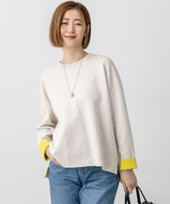 ＜23区 S (Women/小さいサイズ)＞【洗える】ダブルフェイス　プルオーバー　ニット（ＫＲＷＳＧＷ０４６５）