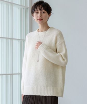 ＜23区 S (Women/小さいサイズ)＞ブラッシュドエアーウール　ファンシーニット（ＫＲＷＳＧＷ０５５５）