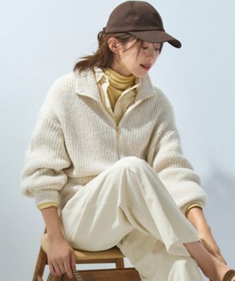 ＜23区 S (Women/小さいサイズ)＞【洗える】スパンコールバルキー　ダブルジップ　ニットブルゾン（ＫＲＷＳＧＷ０５６１）