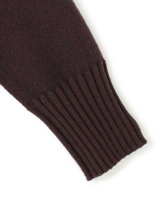 ボイルドウールコンビ ジップ タートルニット（KRWSGW0562