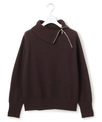 ボイルドウールコンビ ジップ タートルニット（KRWSGW0562