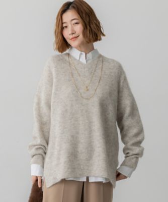 ＜23区 S (Women/小さいサイズ)＞モヘヤミックススパングル　Ｖネック　ニット（ＫＲＷＳＧＷ０６５４）