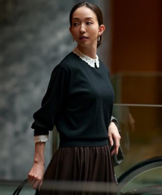 ブラック系 レディースの小さいサイズ 3号～7号／XXS～S セーター