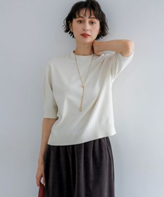 セミマットフリゼ リラクシー ニット Tシャツ（KRWSLA0253