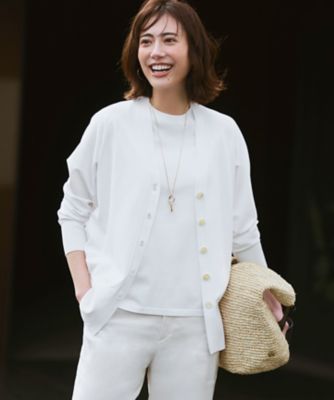 ＜23区 S (Women/小さいサイズ)＞レーヨンポリエステルストレッチ　Ｖネック　カーディガン（ＫＲＷＳＬＭ０４５１）