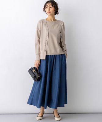 LEE掲載】レーヨンポリエステルストレッチ Vネック カーディガン