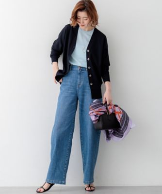 LEE掲載】レーヨンポリエステルストレッチ Vネック カーディガン