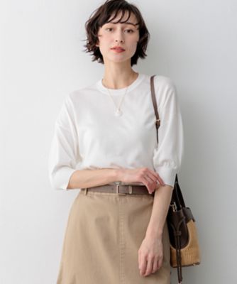 ＜23区 S (Women/小さいサイズ)＞【見上愛さん着用】キュプラコットン　プルオーバー　ニット（ＫＲＷＳＬＭ０４５２）