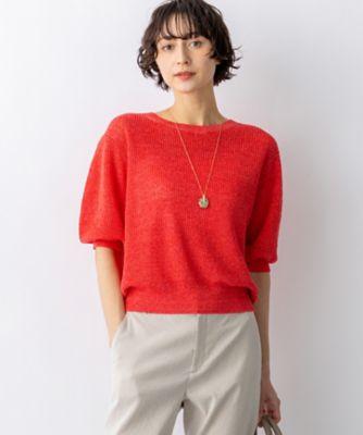 ＜23区 S (Women/小さいサイズ)＞ピュアリネン　パフスリーブ　ニット（ＫＲＷＳＬＭ０４６１）