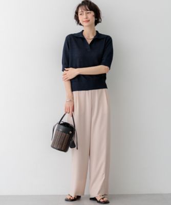 CanCam掲載】ピュアリネン スキッパー ポロニット