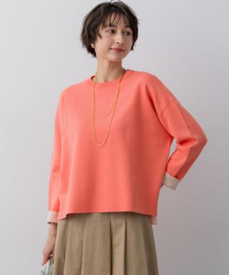 ＜23区 S (Women/小さいサイズ)＞バイカラーダブルフェイス　ニット（ＫＲＷＳＬＳ０２５５）