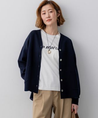 バイカラーダブルフェイス ニット カーディガン（KRWSLS0256