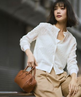 ＜23区 S (Women/小さいサイズ)＞ラッセルレース　ニット　カーディガン（ＫＲＷＳＬＳ０３５９）