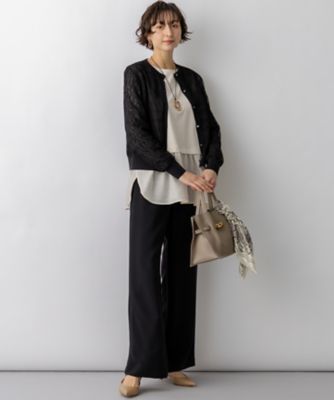 ラッセルレース ニット カーディガン（KRWSLS0359） | 23区