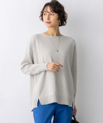 コットンポリエステルストレッチ オーバーサイズ ニット