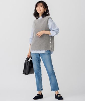 カタログ掲載】コットンカシミヤ ニット ベスト（KRWSNA0365