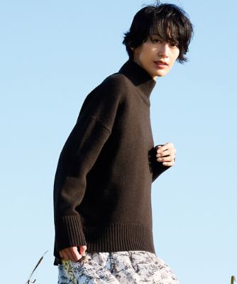 23区★新品★ウールカシミヤブレンド スタンドネック ニット 好評につき新色追加/CLASSY.1月号掲載】ウールカシミヤブレンド