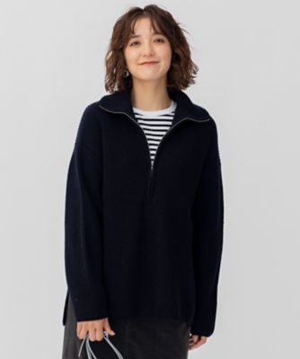 洗える】ウールコード ハーフジップ ニット（KRWSNW0555