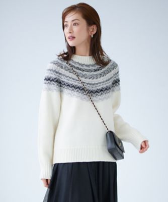 ＜23区 S (Women/小さいサイズ)＞【ＣＬＡＳＳＹ．１２月号掲載】フェアアイル　ニット（ＫＲＷＳＮＷ０５６１）