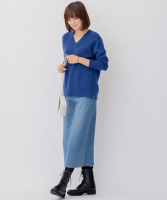 【ＷＥＢ限定】カシミヤブレンドバルキー　Ｖネック　ニット（ＫＲＷＳＮＷ０５６４）