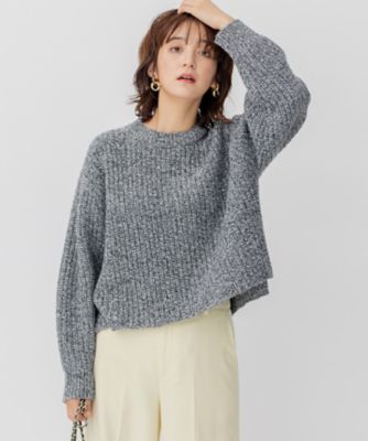 ＜23区 S (Women/小さいサイズ)＞ウールバルキーカラーミックス　ニット（ＫＲＷＳＮＷ０５６６）