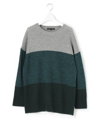 【洗える】ウールナイロン　カラーブロック　ニット（ＫＲＷＳＮＺ０６５５）