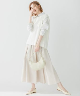 23区　美品　コンパクトコットンポリエステル ニットベスト　定価19,030円 洗える】コンパクトコットンポリエステル ニットベスト