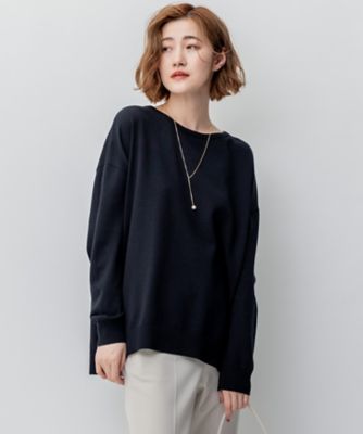 ＜23区 S (Women/小さいサイズ)＞【洗える】ウールコットンストレッチ　オーバーサイズ　ニット（ＫＲＷＳＳＷ０３６６）