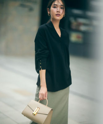 洗える】ウーステッドウール 重ね襟 ニット（KRWSSW0457